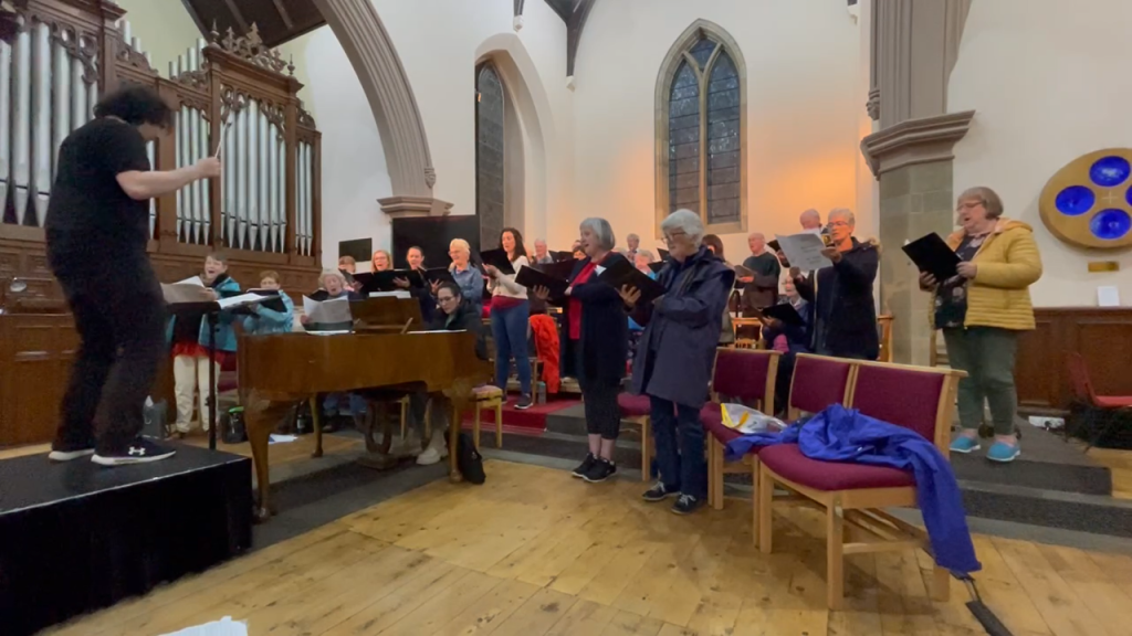 The Dalkeith Singers practising in St Nicholas Buccleuch Church in Dalkeith.