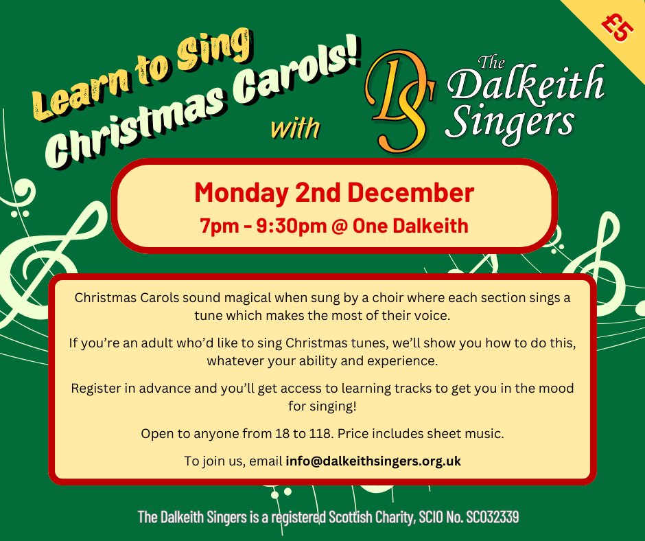 Learn to Sing Christmas Carols with the Dalkeith Sings. Click the image for more details.